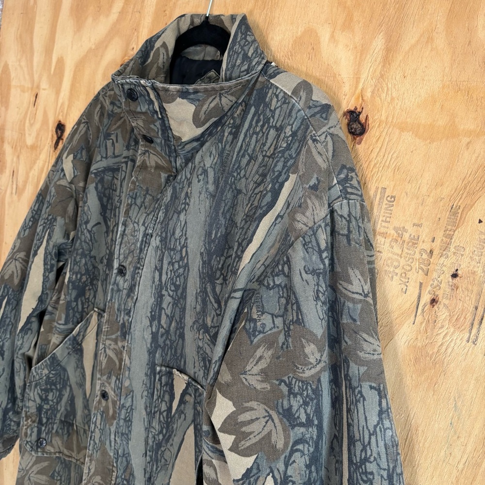 Winchester Dark Trebark Camo Hooded Hunting Jacket Sz L Camouflage - Picture 2 of 8